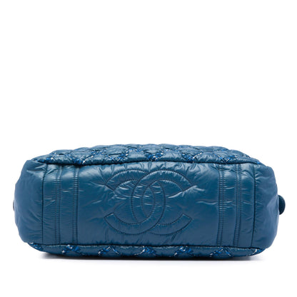 Chanel Paris Byzance Nylon Tweed On Stitch Bowler Bag