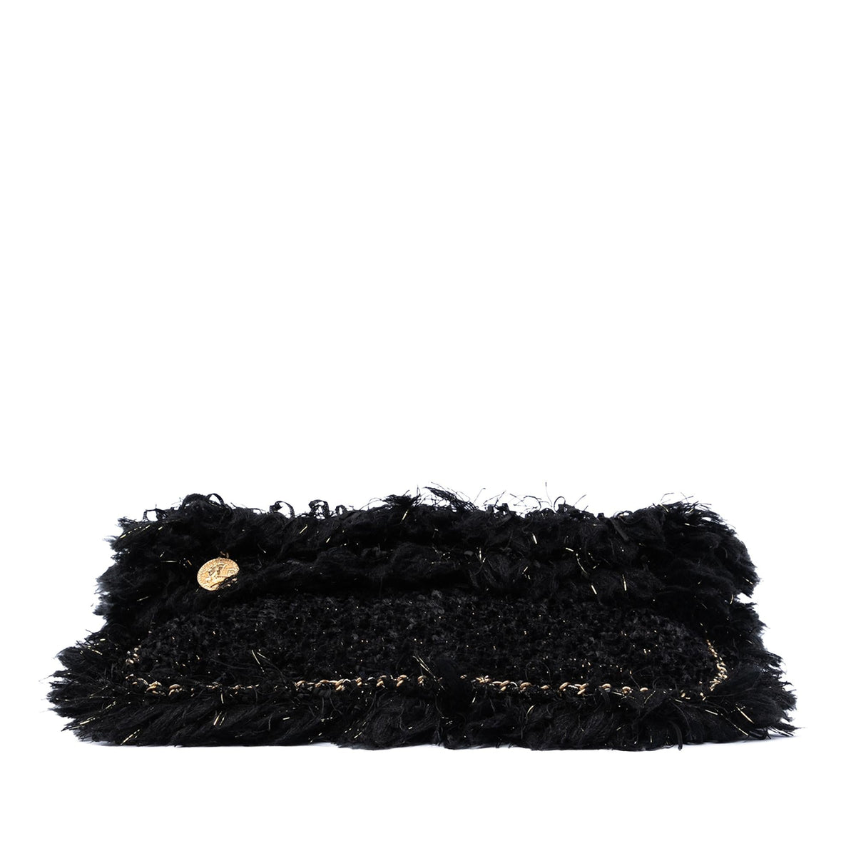 Chanel Paris Cosmopolite Tweed Fringe Clutch