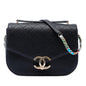 Chanel Paris Cuba Medium Quilted Caviar Thread Around Flap
