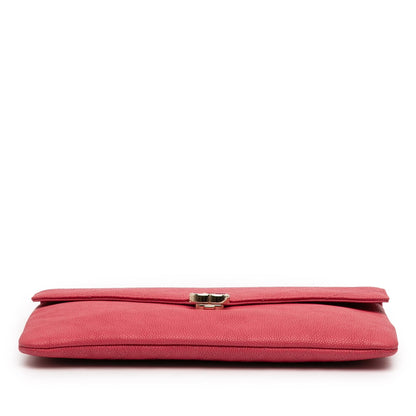 Chanel Paris Cuba Quilted Caviar Thread Around Envelope Clutch