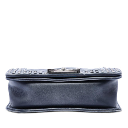 Chanel Paris Dallas Small Quilted Distressed Calfskin Studded Boy Flap