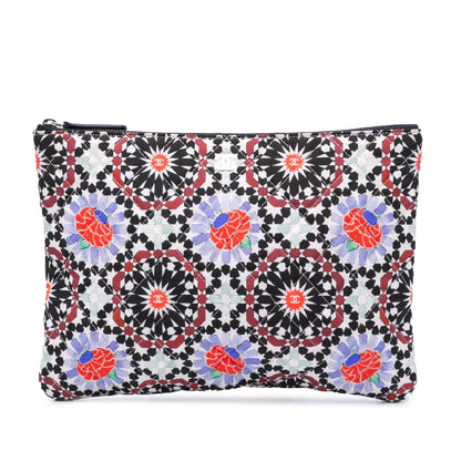 Chanel Paris Dubai Medium Printed Canvas Cosmetic Case