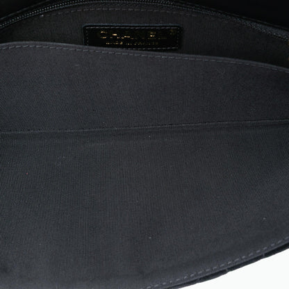 Chanel Paris Hamburg Quilted Velvet Clutch