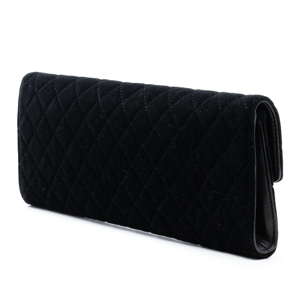 Chanel Paris Hamburg Quilted Velvet Clutch