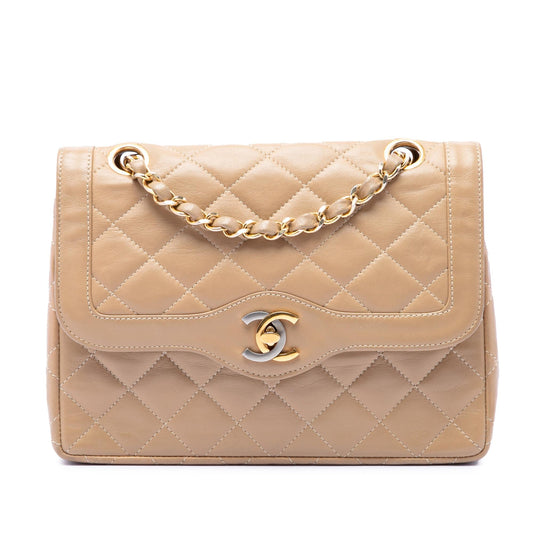 Chanel Paris Limited Edition Small CC Quilted Lambskin Double Flap
