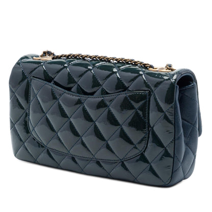 Chanel Paris Salzburg Medium Patent and Goatskin CC Eyelet Flap