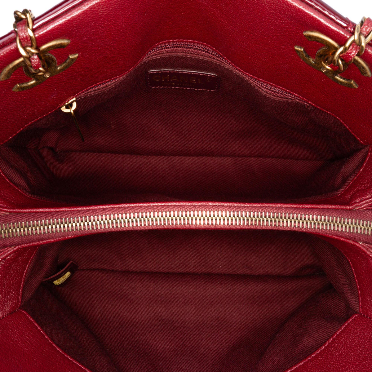 Chanel Paris Salzburg Small Patent and Goatskin CC Eyelet Tote