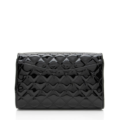 Chanel Patent Leather Classic Chain Flap Clutch
