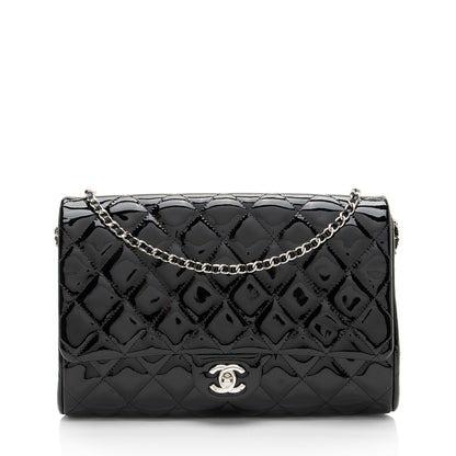 Chanel Patent Leather Classic Chain Flap Clutch
