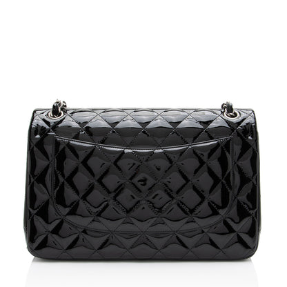Chanel Patent Leather Classic Jumbo Double Flap Bag