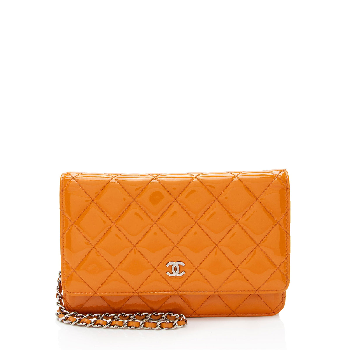 Chanel Patent Leather Classic Wallet on Chain