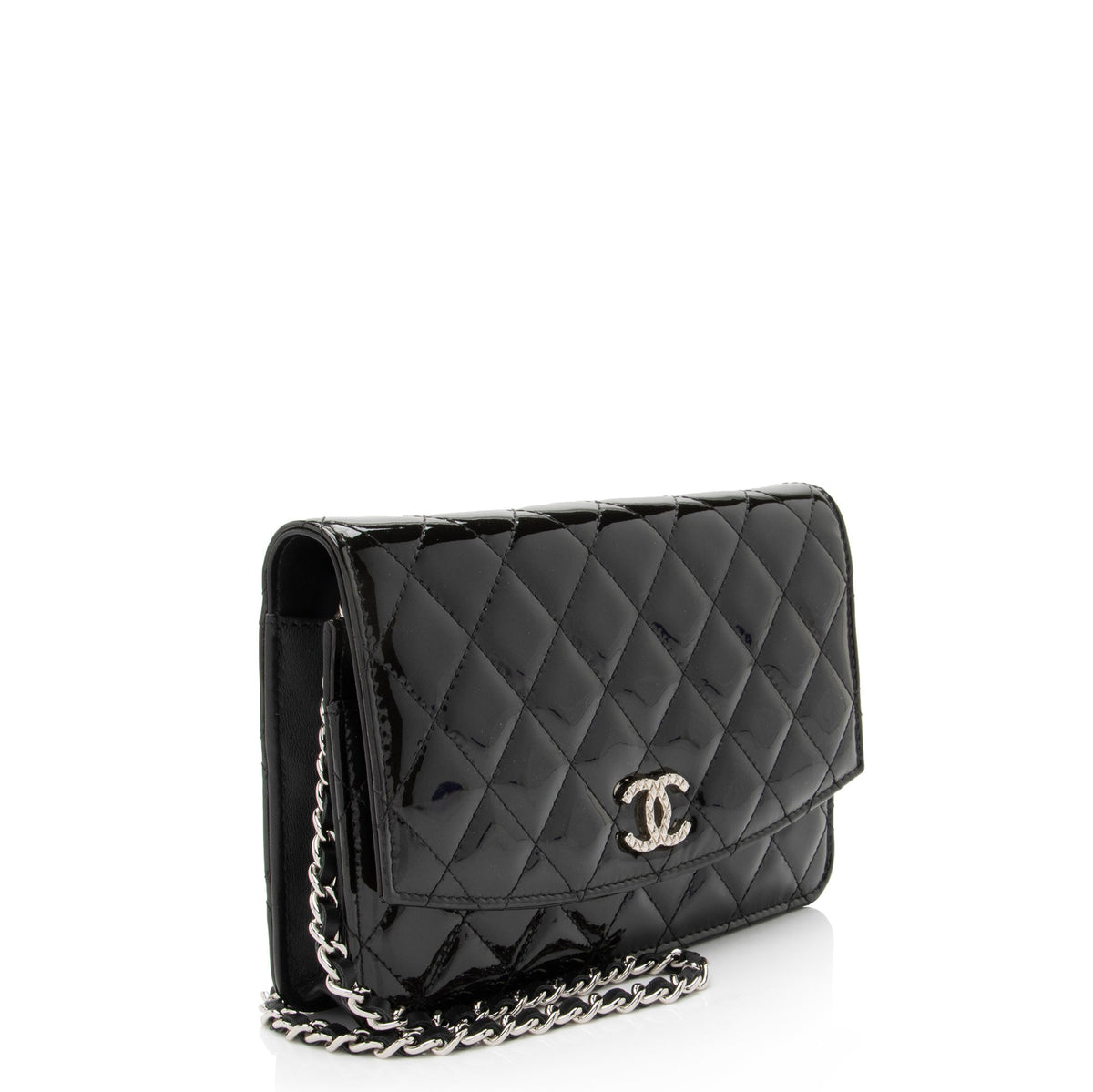 Chanel Patent Leather Classic Wallet on Chain
