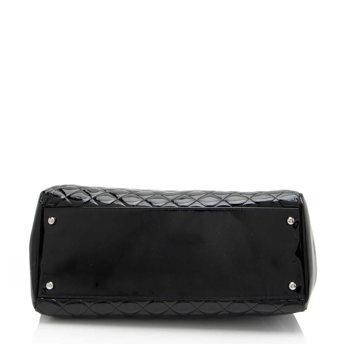 Chanel Patent Leather Just Mademoiselle Large Bowler Bag (SHF-ELuN7V)