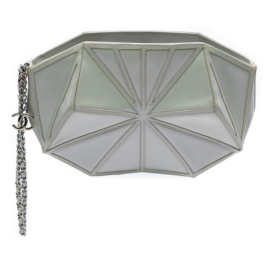 Chanel Pearlescent Lambskin Midnight Swim Wristlet Clutch