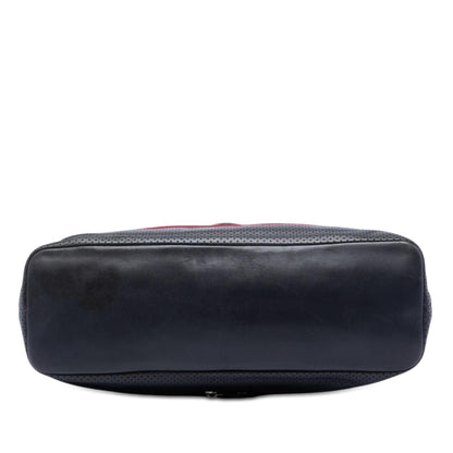 Chanel Perforated Calfskin Expandable Shoulder Bag