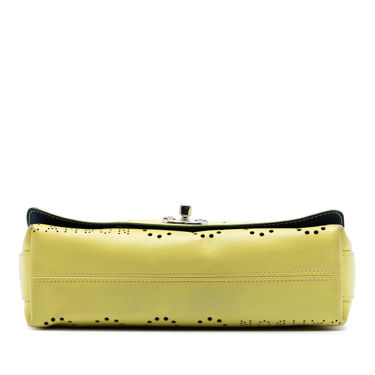 Chanel Perforated Calfskin Logo Eyelet Flap