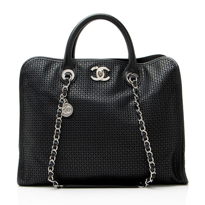 Chanel Perforated Calfskin Up In The Air Large Tote