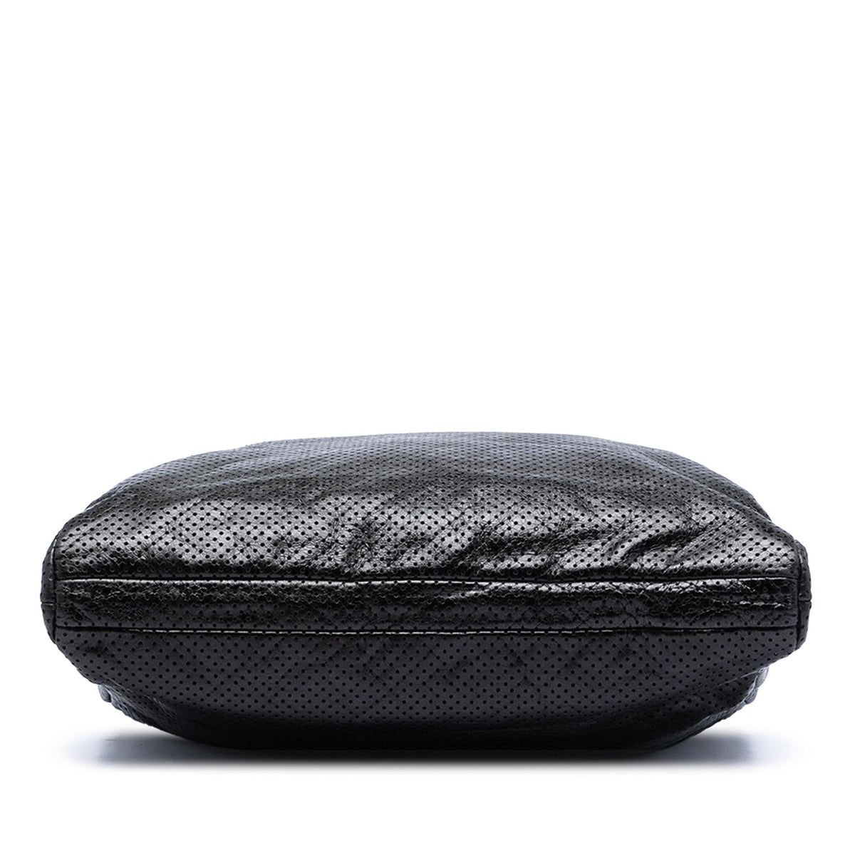 Chanel Perforated Crackled Metallic Calfskin Drill Tote