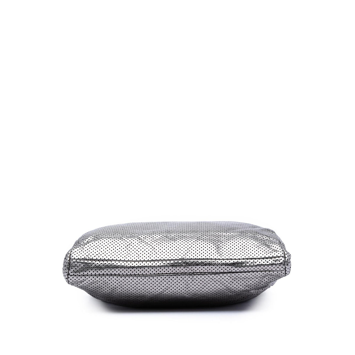 Chanel Perforated Crackled Metallic Calfskin Drill Tote