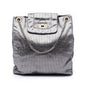 Chanel Perforated Crackled Metallic Calfskin Drill Tote