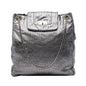 Chanel Perforated Crackled Metallic Calfskin Drill Tote