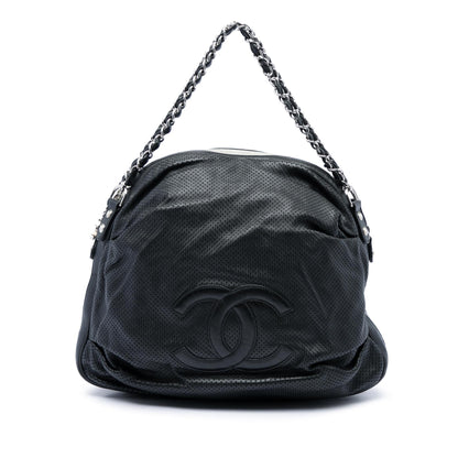 Chanel Perforated Lambskin Baseball Spirit Ligne Hobo