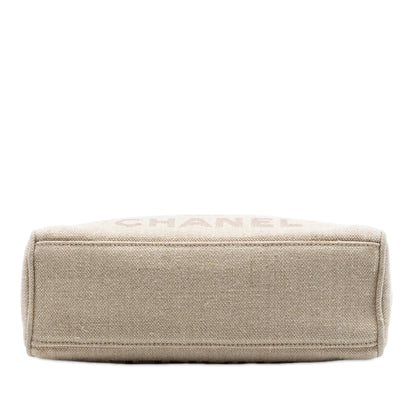 Chanel Petite Canvas Shopping Tote