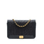 Chanel Pleated Crumpled Chevron Calfskin Le Boy Wallet On Chain