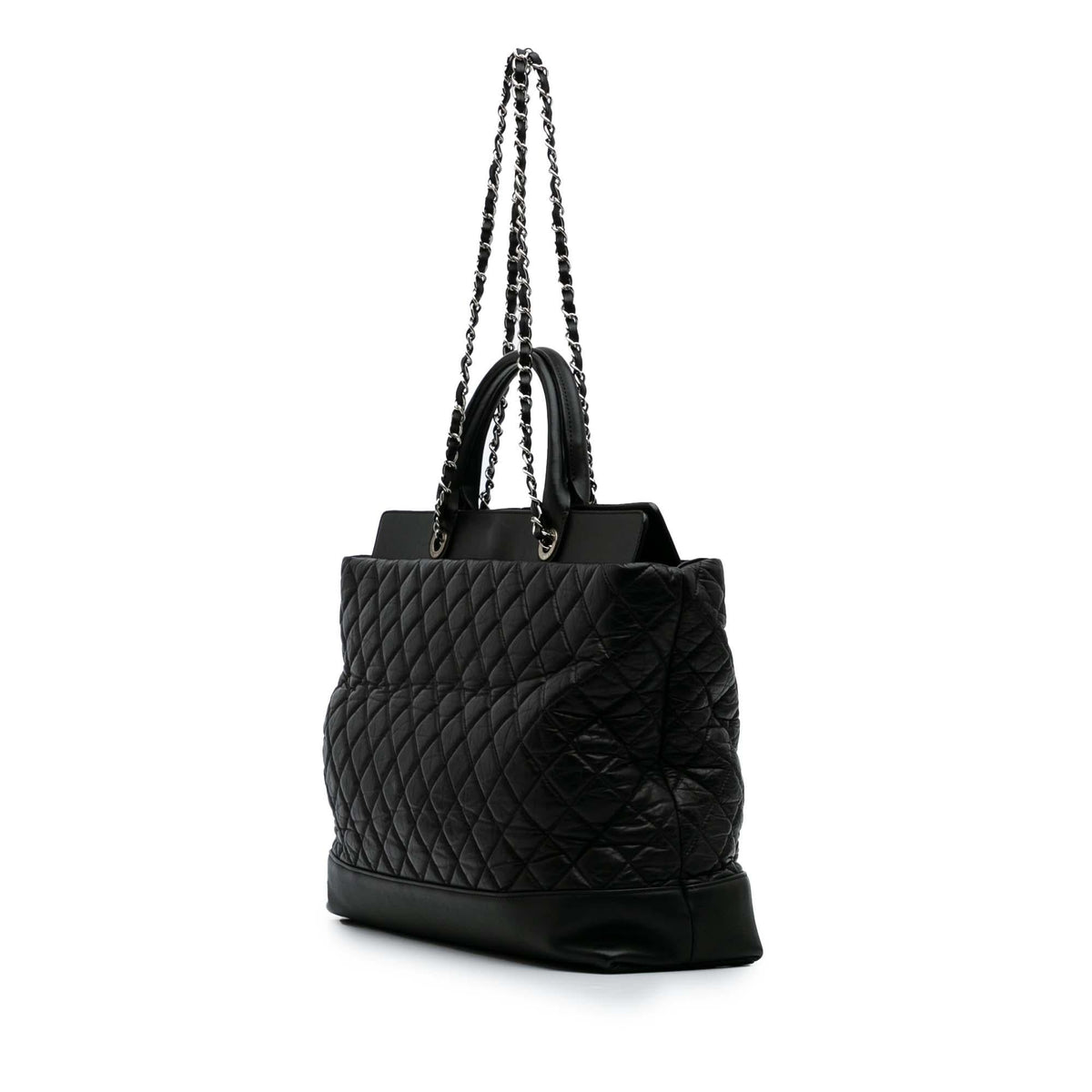Chanel Quilted Aged Calfskin Be CC Shopper Tote