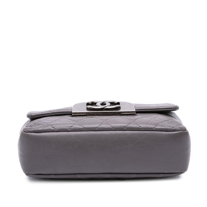 Chanel Quilted Aged Calfskin CC Square Flap