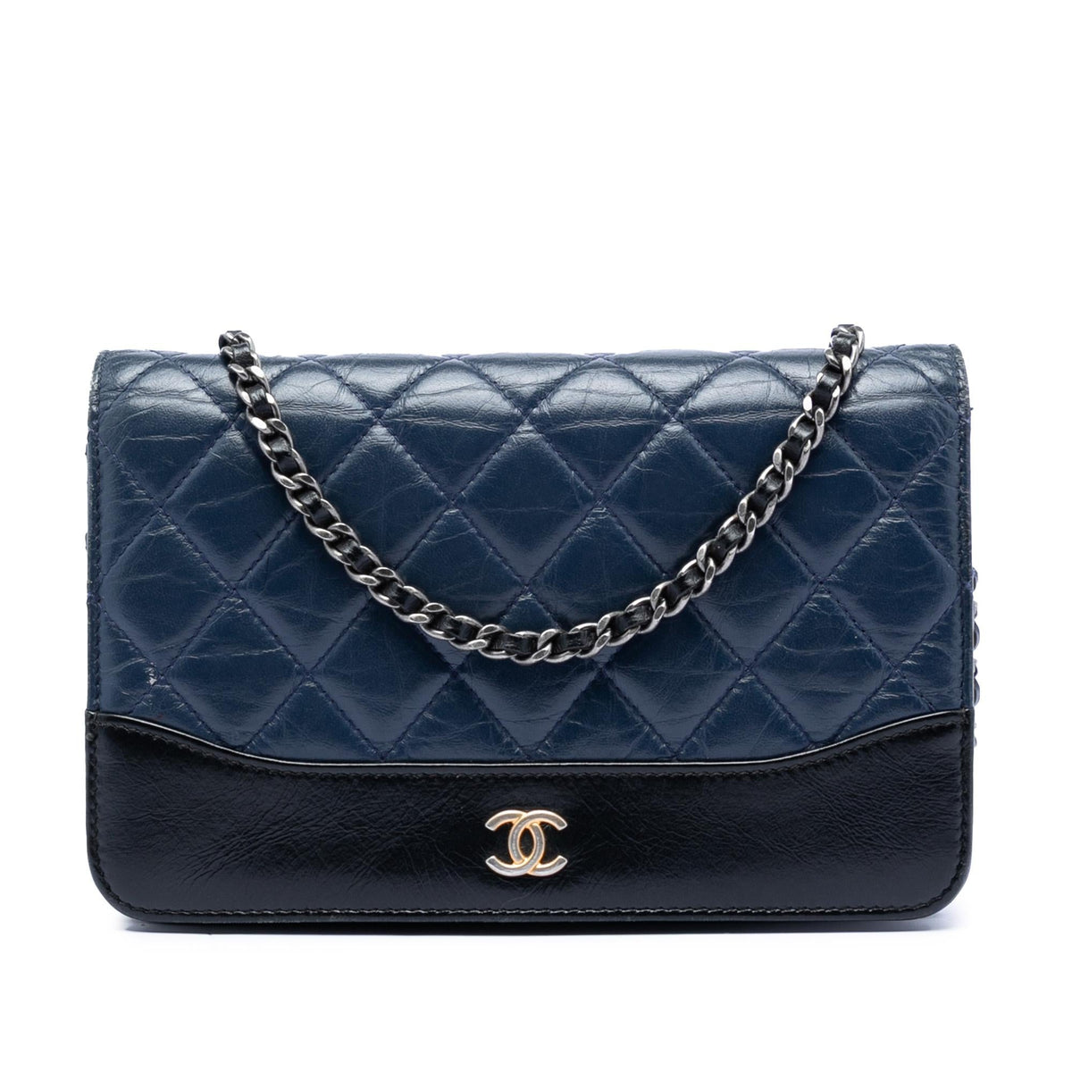Chanel Quilted Aged Calfskin Gabrielle Wallet On Chain