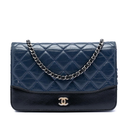 Chanel Quilted Aged Calfskin Gabrielle Wallet On Chain