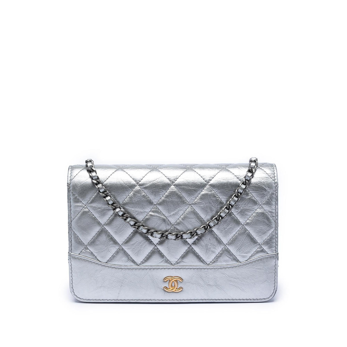Chanel Quilted Aged Calfskin Gabrielle Wallet On Chain