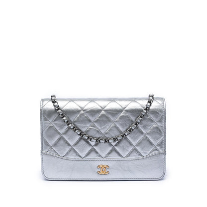 Chanel Quilted Aged Calfskin Gabrielle Wallet On Chain