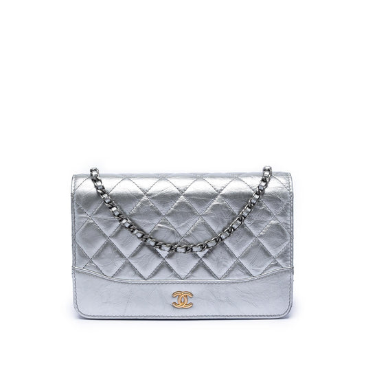 Chanel Quilted Aged Calfskin Gabrielle Wallet On Chain