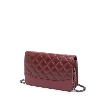 Chanel Quilted Aged Calfskin Gabrielle Wallet on Chain