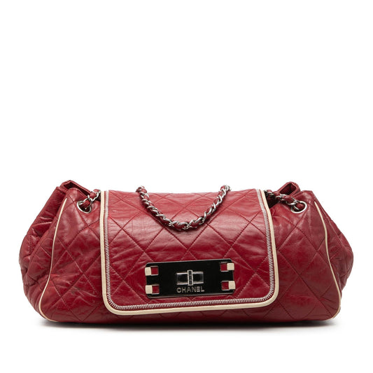 Chanel Quilted Aged Calfskin Reissue 2.55 East West Accordion Flap