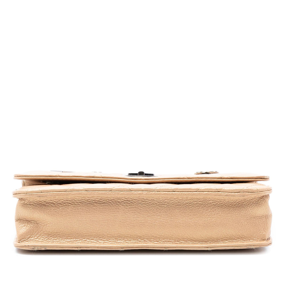 Chanel Quilted Aged Calfskin Reissue 2.55 Lucky Charms Wallet On Chain
