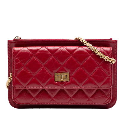 Chanel Quilted Aged Calfskin Reissue 2.55 Wallet on Chain