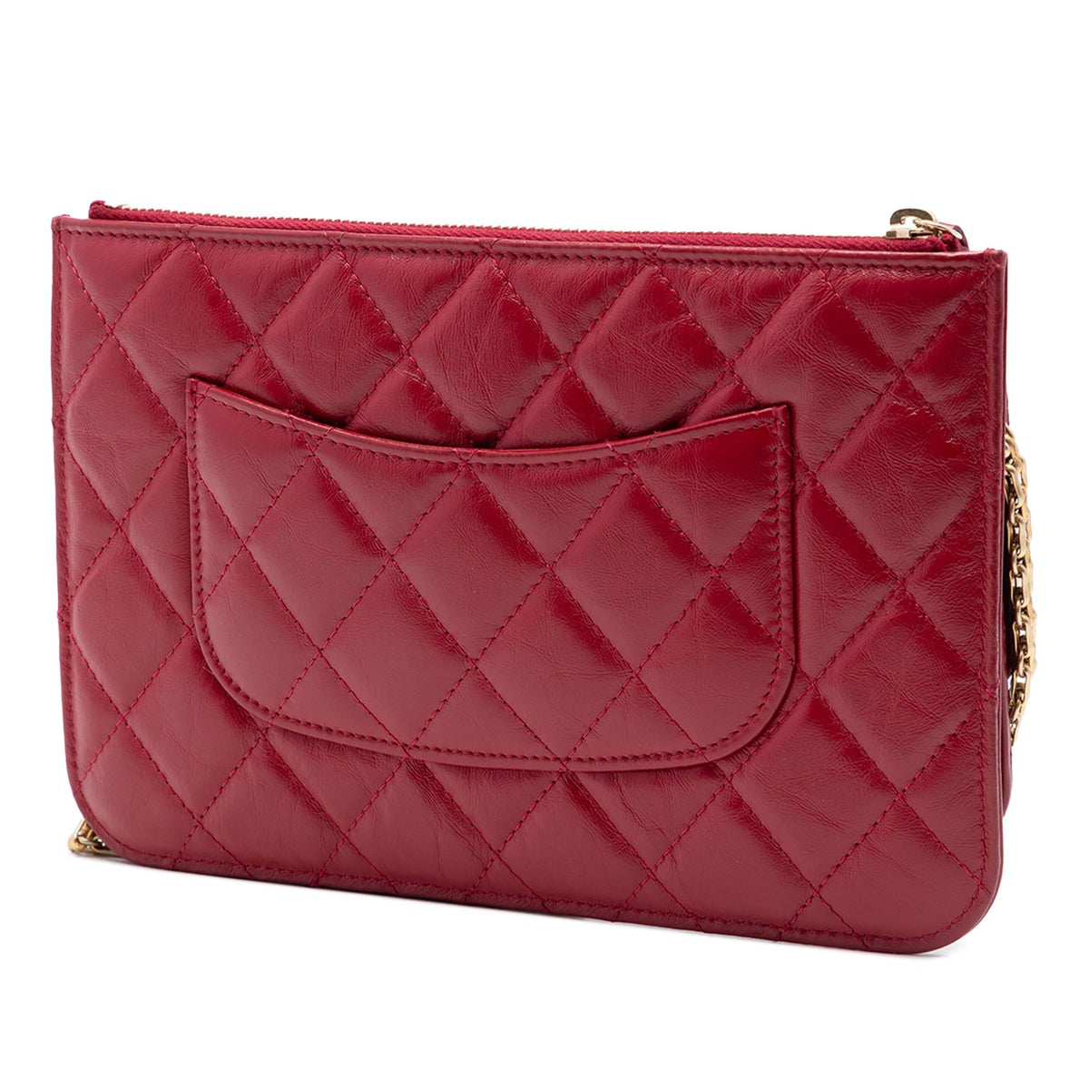 Chanel Quilted Aged Calfskin Reissue 2.55 Wallet on Chain