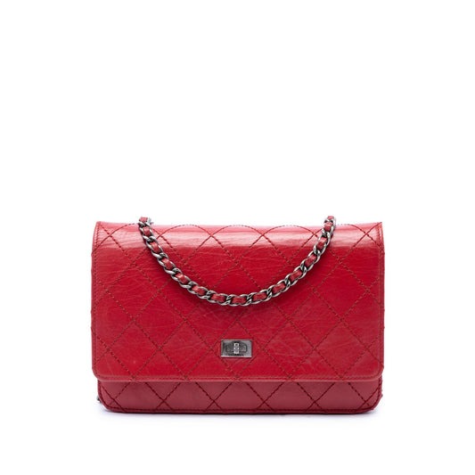Chanel Quilted Aged Calfskin Reissue 2.55 Wallet on Chain