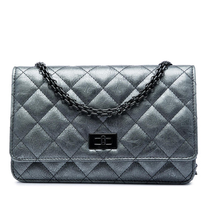 Chanel Quilted Aged Calfskin Reissue 2.55 Wallet on Chain