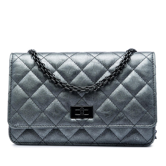 Chanel Quilted Aged Calfskin Reissue 2.55 Wallet on Chain