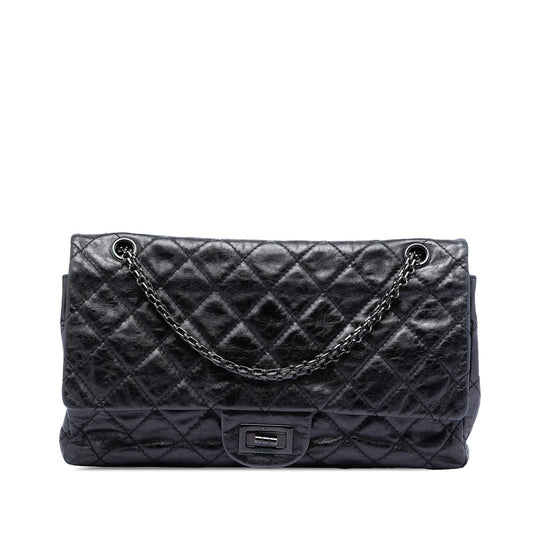 Chanel Quilted Aged Calfskin So Black Reissue 2.55 Double Flap 227