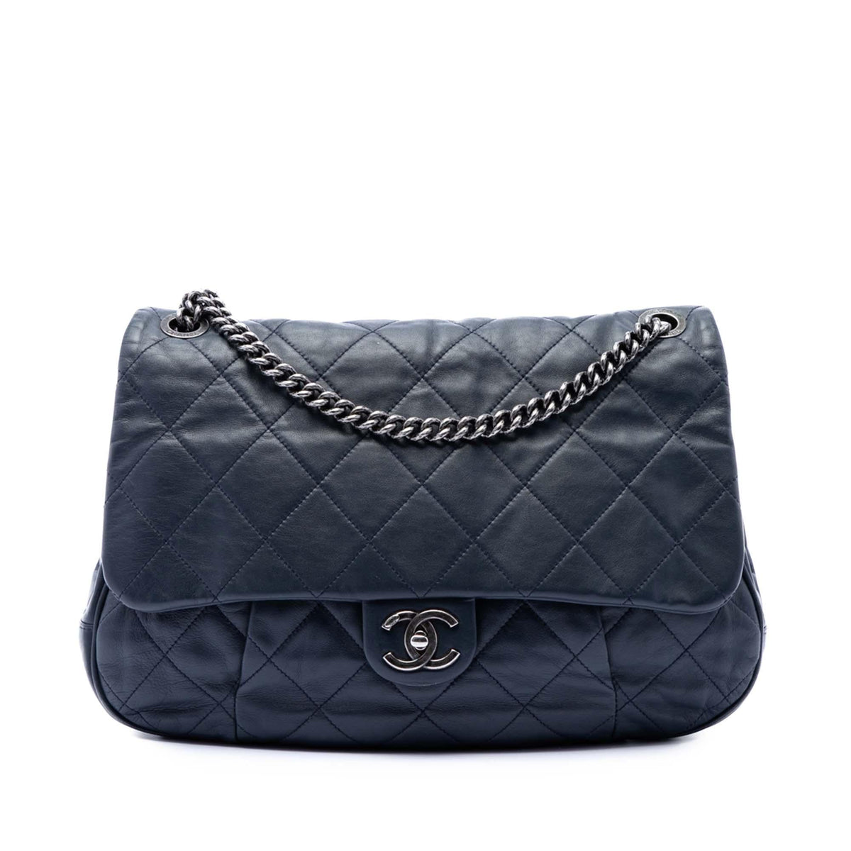Chanel Quilted Calfskin Coco Pleats Flap