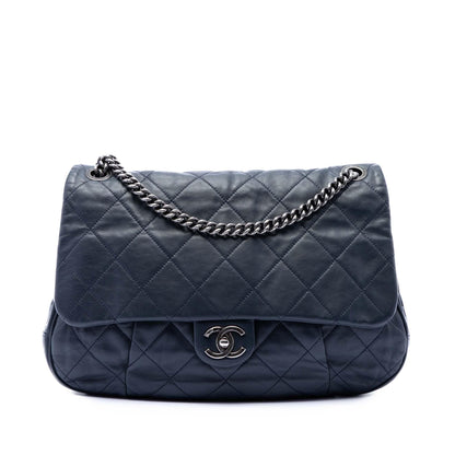 Chanel Quilted Calfskin Coco Pleats Flap