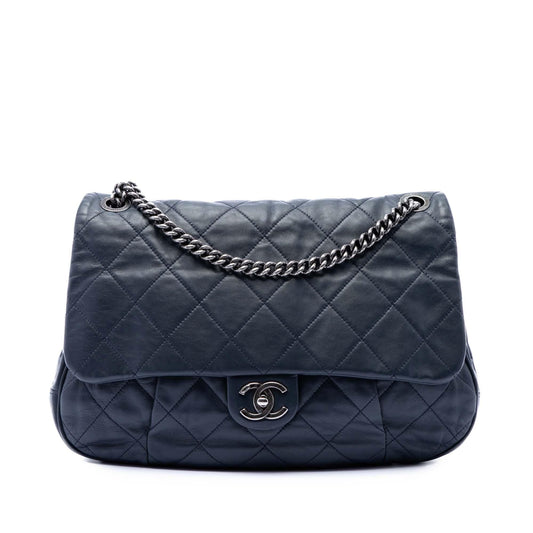 Chanel Quilted Calfskin Coco Pleats Flap