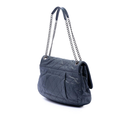 Chanel Quilted Calfskin Coco Pleats Flap