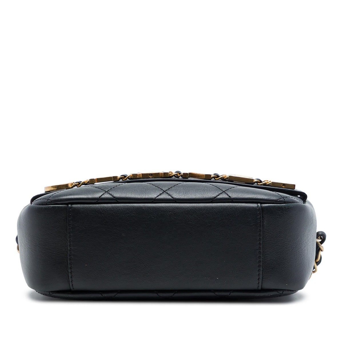 Chanel Quilted Calfskin Logo Enchained Camera Bag
