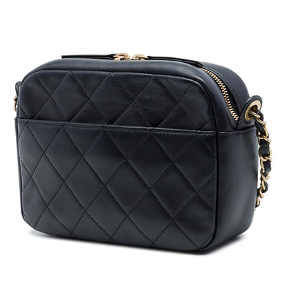 Chanel Quilted Calfskin Logo Enchained Camera Bag